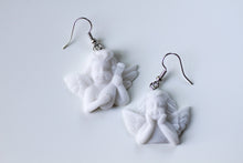 Load image into Gallery viewer, cherub angel earrings with fishhook ear wires
