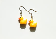 Load image into Gallery viewer, yellow duck earrings
