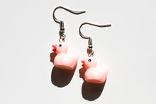 Load image into Gallery viewer, pink duck earrings
