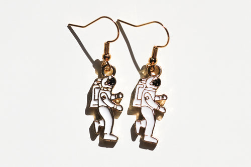 mini astronaut earrings