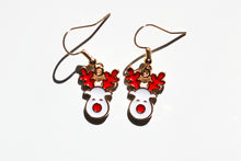 Load image into Gallery viewer, white reindeer earrings
