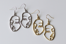 Load image into Gallery viewer, abstract picasso face earrings
