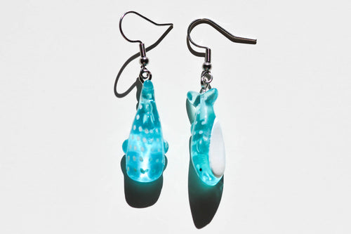 blue whale earrings