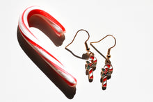 Load image into Gallery viewer, candy cane earrings fishhook
