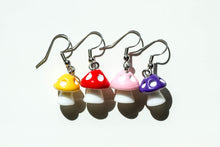 Load image into Gallery viewer, Colorful Mushroom Earrings
