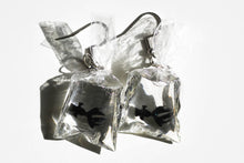 Load image into Gallery viewer, black fish in a bag earrings
