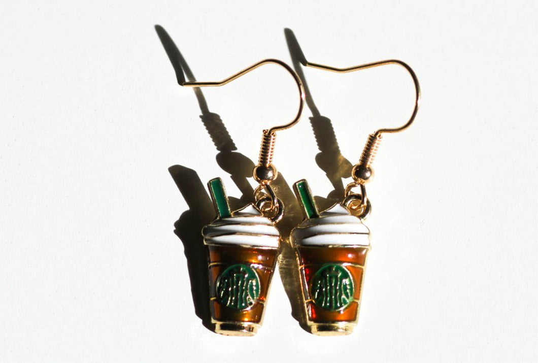frappuccino coffee earrings