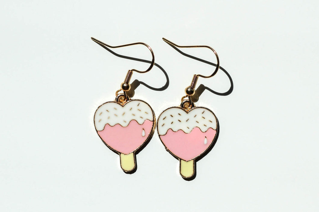 heart popsicle earrings