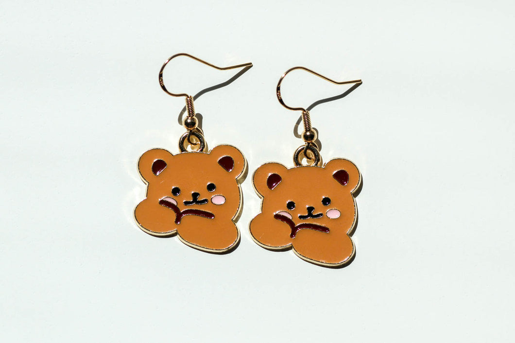 huggy bear earrings