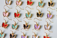 Load image into Gallery viewer, butterfly earrings with gold accent
