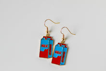 Load image into Gallery viewer, milk carton earrings with fishhook
