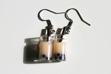 Load image into Gallery viewer, light brown boba tea earrings
