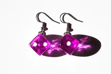 Load image into Gallery viewer, light purple dice earrings
