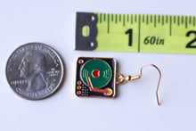 Load image into Gallery viewer, record player earrings size
