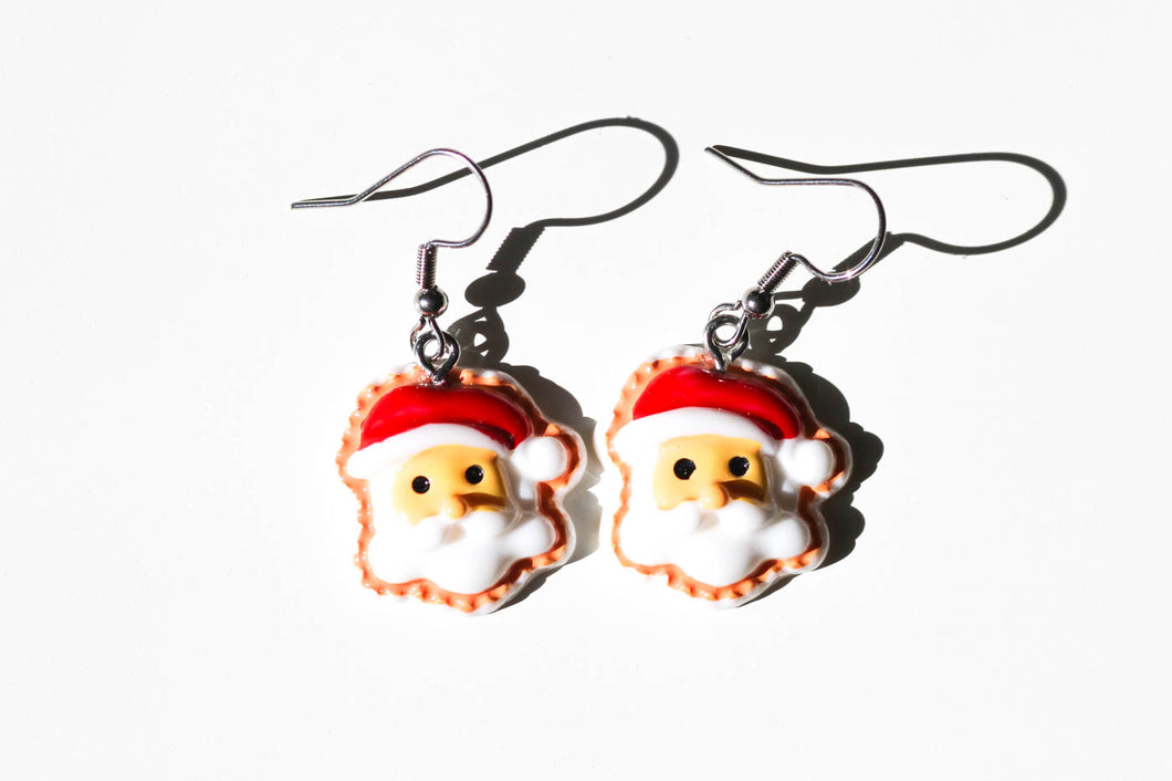 Holiday Santa Head Earrings