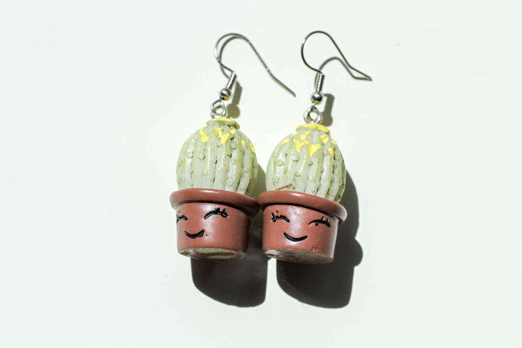 Smiling Cactus Earrings
