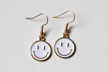 Load image into Gallery viewer, smiley face earrings white
