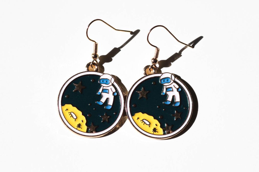 Spaceman Earrings