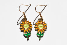 Load image into Gallery viewer, sunflower earrings
