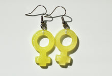 Load image into Gallery viewer, yellow Girl Symbol Earrings
